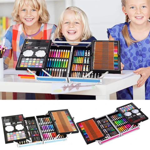 KIT CREATIVO DE ARTE EN MALETA METÁLICA X 145 PIEZAS