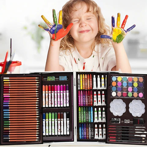 KIT CREATIVO DE ARTE EN MALETA METÁLICA X 145 PIEZAS
