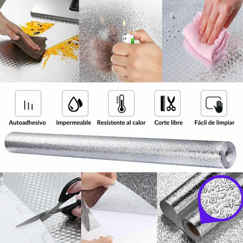 ROLLO DE PAPEL ALUMINIO AUTOADHESIVO